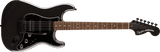 Squier FSR Affinity Series Stratocaster HSS Laurel Fingerboard Black Pickguard Black Hardware Matching Headstock Metallic Black
