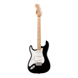 Squier Sonic Stratocaster Left-Handed Maple Fingerboard White Pickguard Black