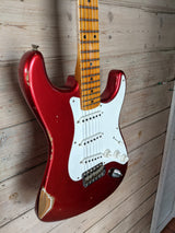 Fender '58 Strat® Relic® Maple Neck Faded Aged Candy Apple Red