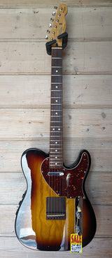 2HD FENDER ACOUSTASONIC TELECASTER SUNBURST WITH CASE