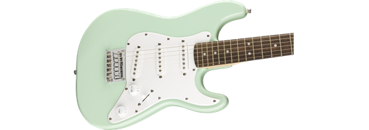Squier FSR Mini Stratocaster Laurel Fingerboard White Pickguard Surf Green