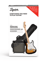 Squier Sonic Stratocaster Pack Maple Fingerboard 2-Color Sunburst Gig Bag 10G - 240V AU
