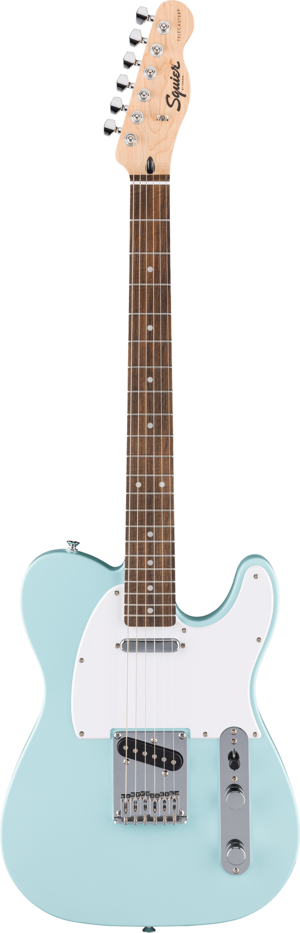 Limited Edition Squier Sonic Telecaster Laurel Fingerboard Daphne Blue with White Pickguard