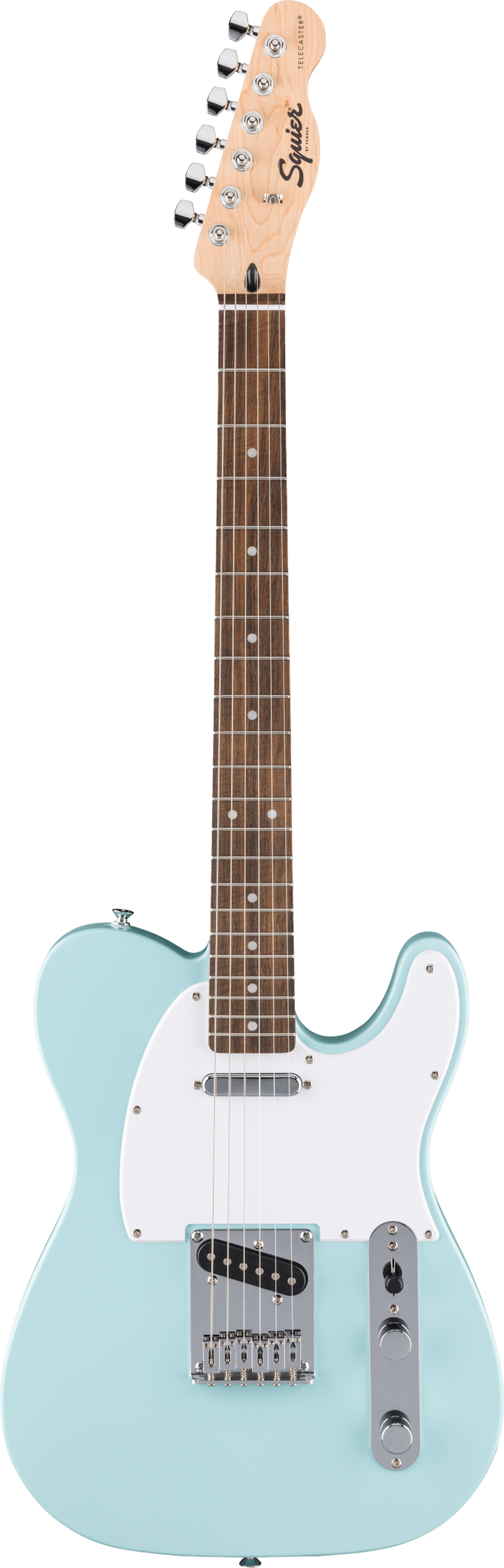 Limited Edition Squier Sonic Telecaster Laurel Fingerboard Daphne Blue with White Pickguard