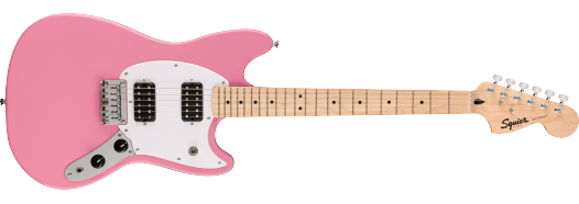 Squier Sonic Mustang HH Maple Fingerboard White Pickguard Flash Pink