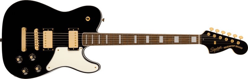 Limited Edition Paranormal Troublemaker Telecaster Deluxe Laurel Fingerboard Parchment Pickguard Gold Hardware Black
