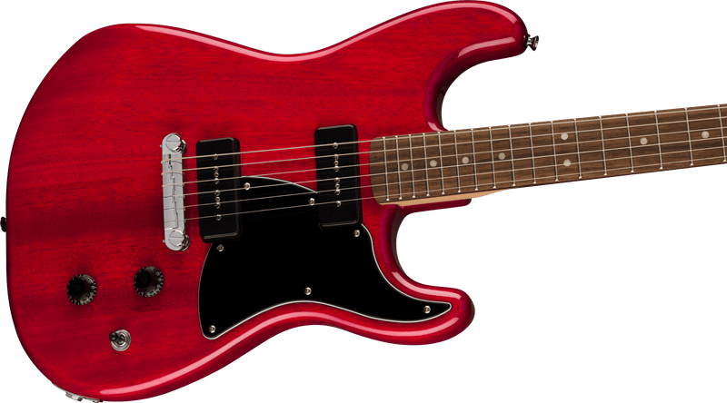 Paranormal Strat-O-Sonic, Laurel Fingerboard, Black Pickguard, Crimson Red Transparent