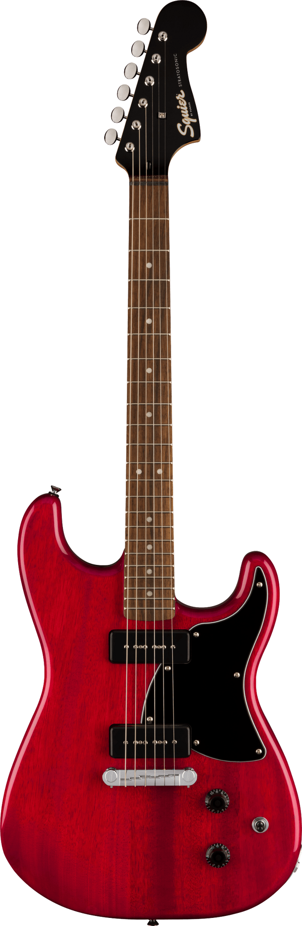 Paranormal Strat-O-Sonic, Laurel Fingerboard, Black Pickguard, Crimson Red Transparent