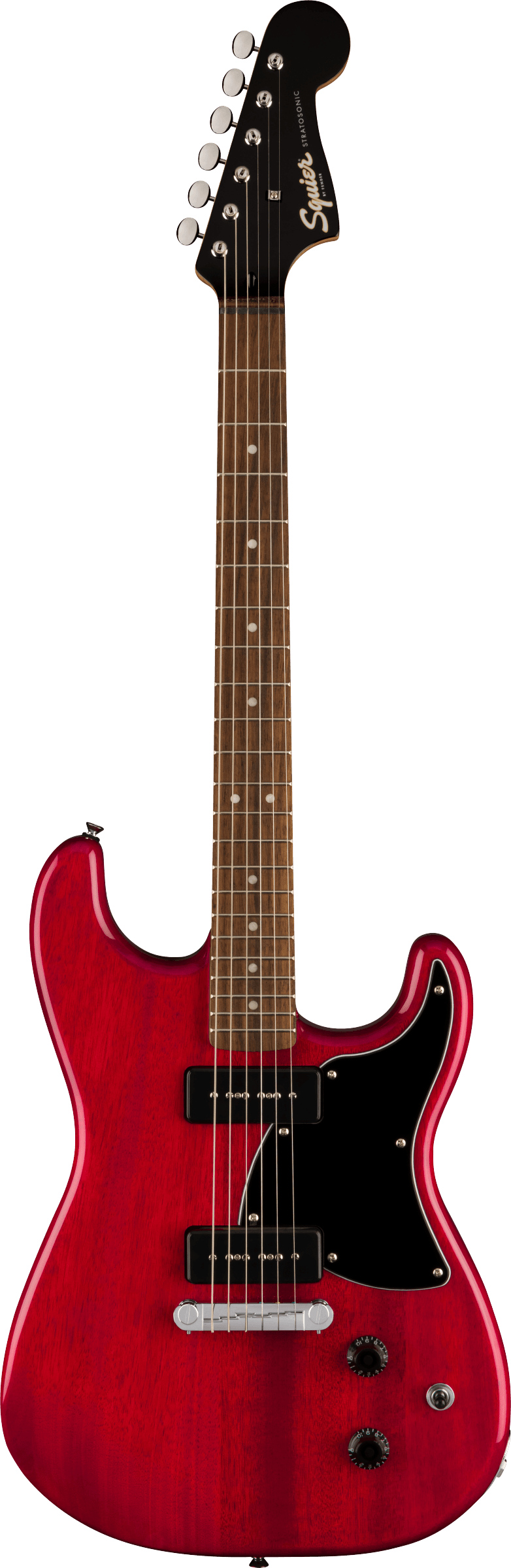 Paranormal Strat-O-Sonic, Laurel Fingerboard, Black Pickguard, Crimson Red Transparent