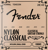 Nylon Acoustic Strings 130 Clear/Silver Ball End Gauges .028-.043 (6)