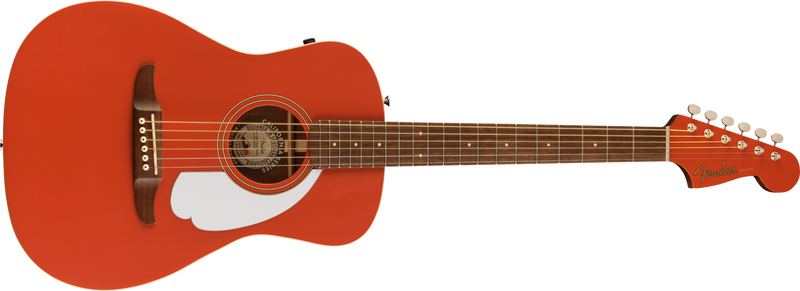Malibu Player Walnut Fingerboard White Pickguard Fiesta Red
