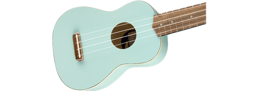 Venice Soprano Uke Walnut Fingerboard Daphne Blue