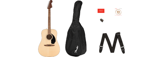 California Standard Redondo™ Pack Spruce Top Black Pickguard Natural
