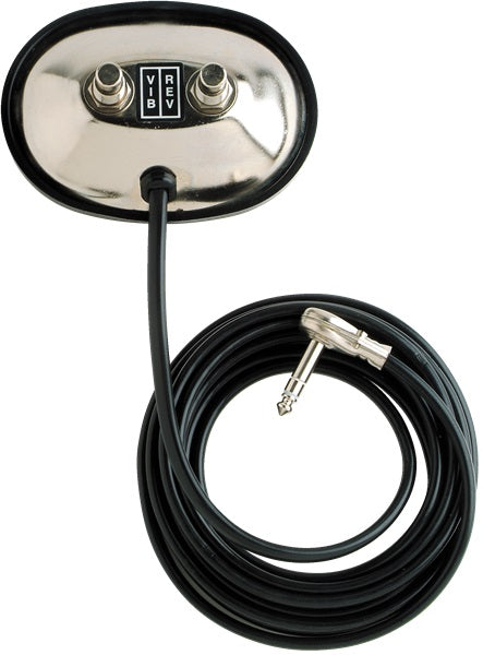 2-Button Vintage-Style Footswitch: Vibrato / Reverb On/Off with 1/4 Jack