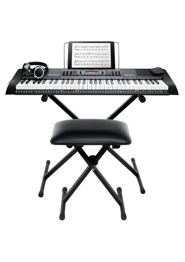 61Key Portable Keyboard w Accessories  Stand and Bench