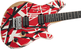 Limited Edition Wolfgang® Special Striped Series Ebony Fingerboard Red Black and White Aged
