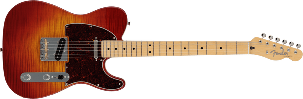 2024 Collection Made in Japan Hybrid II Telecaster Maple Fingerboard Flame Sunset Orange Transparent