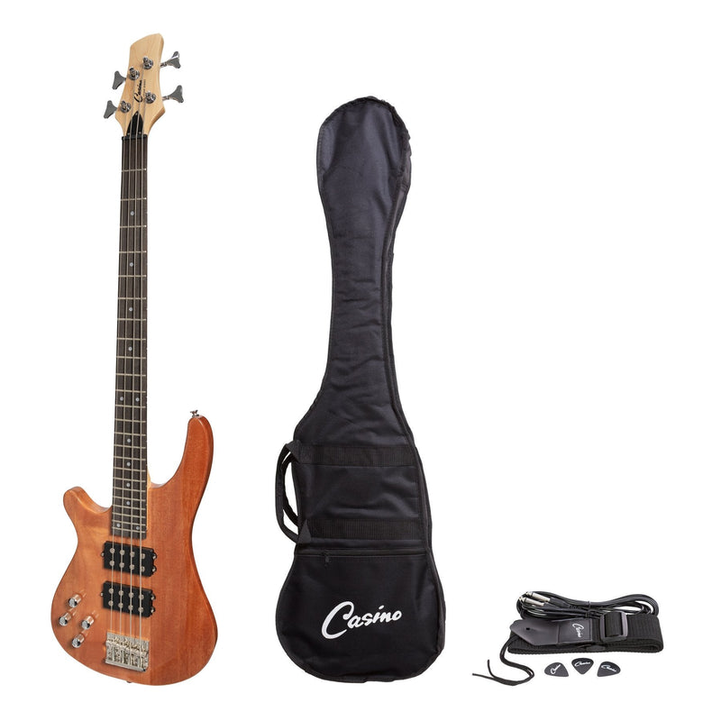 Casino '24 Series' Left Handed Mahogany Tune-Style Electric Bass Guitar