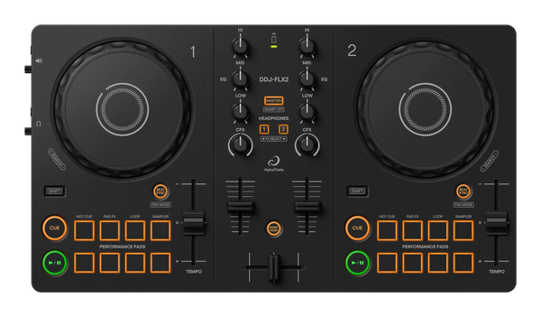 AlphaTheta DDJ-FLX2 Compact 2-Channel DJ Controller