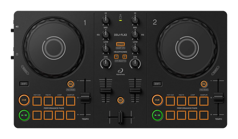 AlphaTheta DDJ-FLX2 Compact 2-Channel DJ Controller