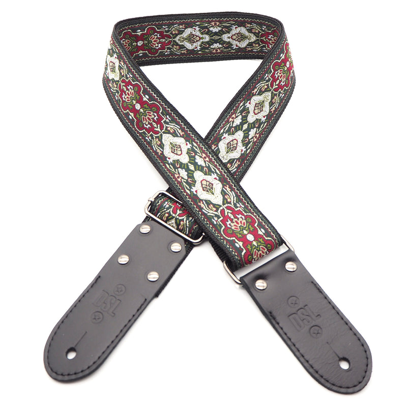 DSL Jacquard Weaving Guitar Strap - 2" (AZ-GREEN)