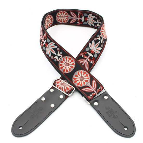 DSL Jacquard Weaving Guitar Strap - 2" (FAIR-RED)