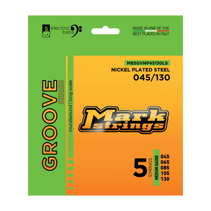 5 String Set Groove 45-130 Nickel Plated Bass Strings