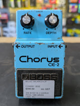 2HD BOSS CE-2 CHORUS PEDAL 1986 GREEN LABEL MIJ