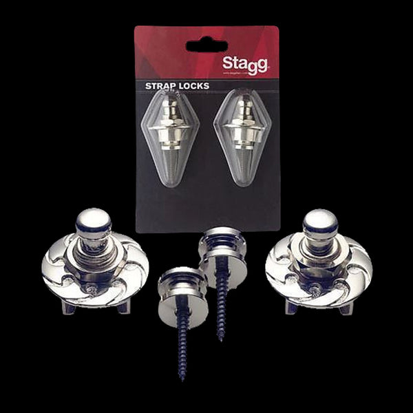 Stagg Strap Lock set Chrome