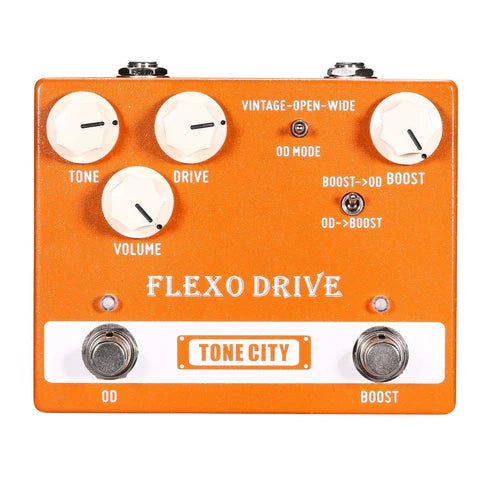 Tone City Audio - Deluxary Series - Flexo Drive - Boost/ Overdrive 3 mode flexible Drive. Vintage(warm) open (clipping)