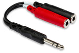 HOSA STEREO BREAKOUT 1/4 IN TRS TO DUAL 1/4 IN TSF