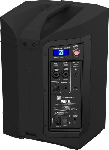 EV Loudspeaker 8" 2-way Black - Weatherised battery-powered loudspeaker with Bluetooth® audio and control