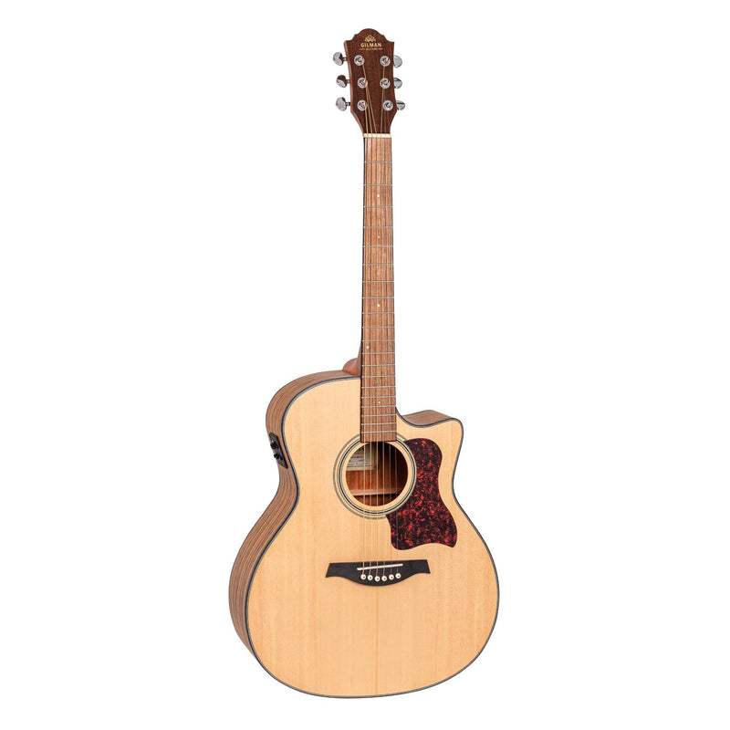 GILMAN GOM10CE ORCHESTRA ACOUSTIC GUITAR WITH PICKUP IN NATURAL SATIN