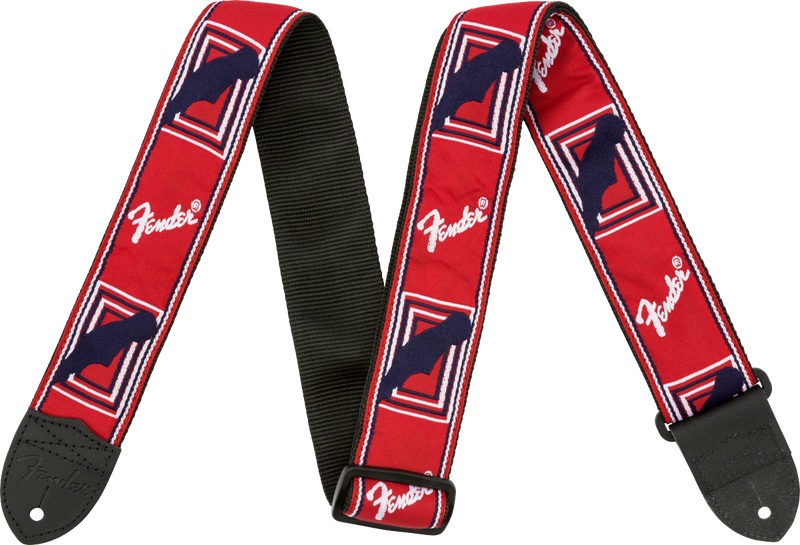 Fender 2 Monogrammed Strap Red/White/Blue