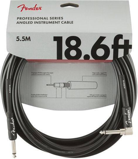 Professional Series Instrument Cable Straight/Angle 18.6 Black