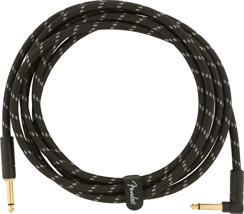 Deluxe Series Instrument Cable Straight/Angle 10 Black Tweed