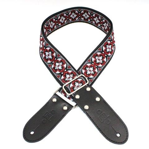 DSL Jacquard Weaving Guitar Strap - 2" (RED-HOUSE)