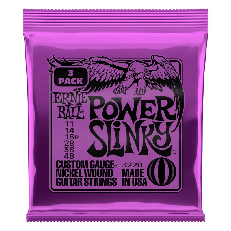 3 SETS OF NICKEL POWER SLINKY (PURPLE) .011 / .0