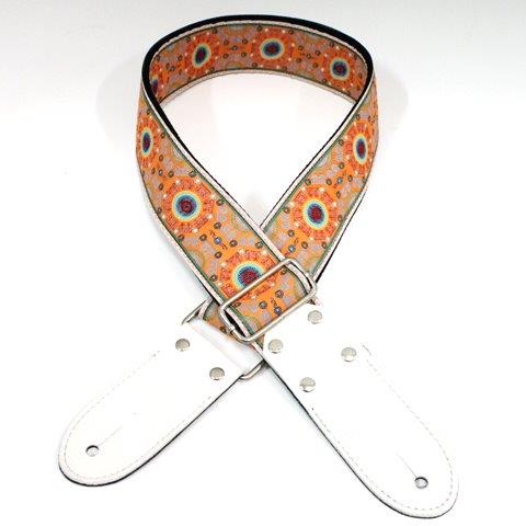 DSL 2 INCH Jacquard Webbing Guitar Strap SAL ORANGE