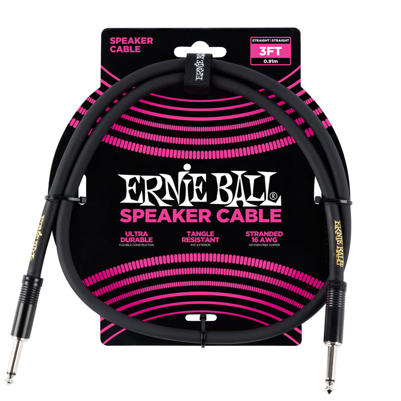 3 FT SPEAKER CABLE STRGHT/STRGHT BLACK