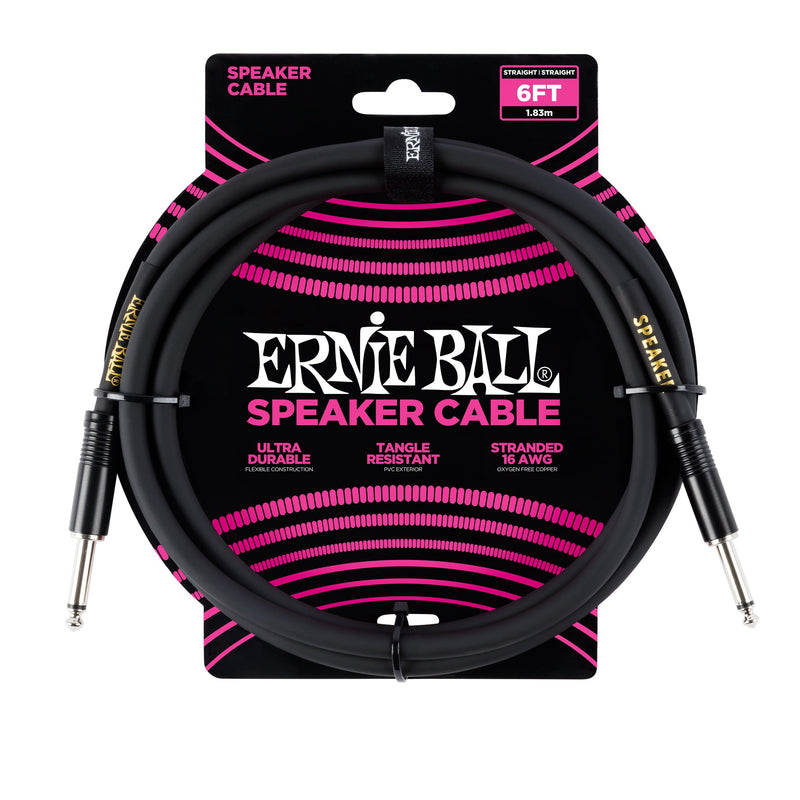 6 FT SPEAKER CABLE STRGHT/STRGHT BLACK