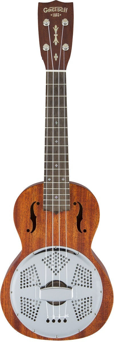 G9112 Resonator-Ukulele with Gig Bag Ovangkol Fingerboard Biscuit Cone Honey Mahogany Stain