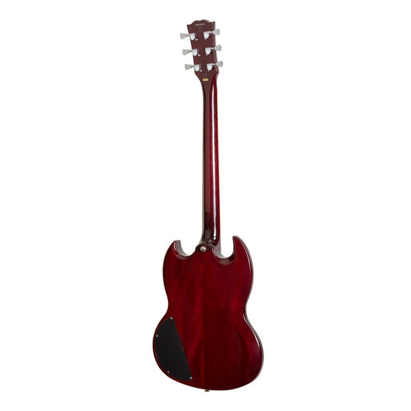 SG STYLE SOLID MAHOG BODY/MAHOG SET NECK  - CHERRY RED