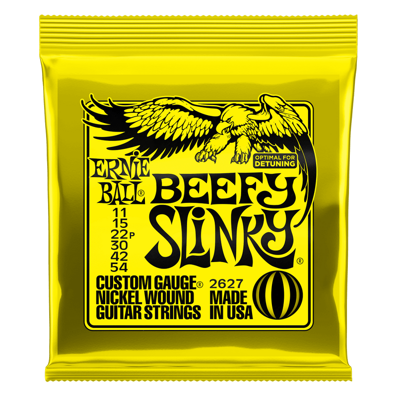 ELECTRIC GTR STR SET 11/54 BEEFY SLINKY YELLOW