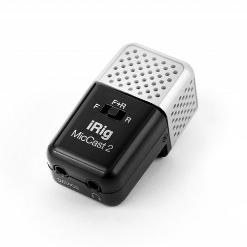 IK iRig Mic Cast 2 - Pocket-size Voice Recording Dual-capsule Analogue Microphone for iOS & Android