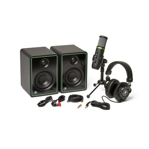 Mackie Creator Bundle with USB Microphone - Professional Headphones - Studio Monitors