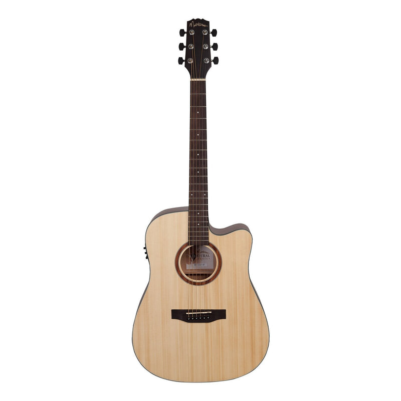 Martinez 'Natural Series' Solid Spruce Top Acoustic-Electric Dreadnought Cutaway Guitar