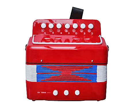 JUNIOR BUTTON ACCORDION RED