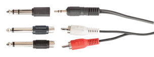06.5 FT 6.3 STEREO TO 2 RCA JACK CABLE KIT