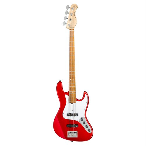 21 Fret Vintage JJ Bass 4-String Solid Candy Apple Red High Polish